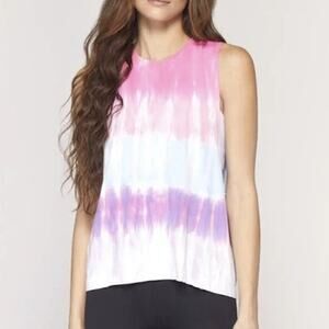 NEW Spiritual Gangster Womens Peace Active Flow Tank Top Tie Dye XS/S Athleisure